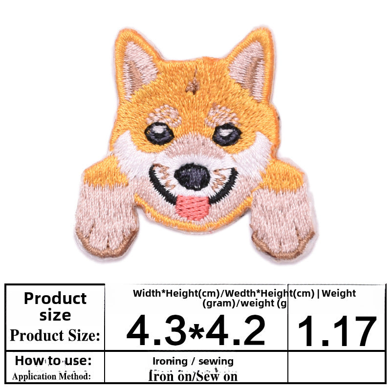 Wholesale Puppy Head Animal Embroidery Patch